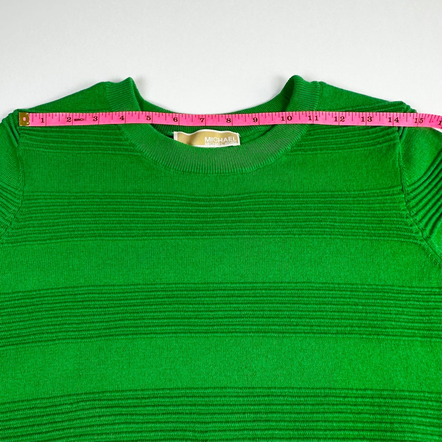 Michael Kors Ribbed Knit Short Sleeve Sweater – Size Medium