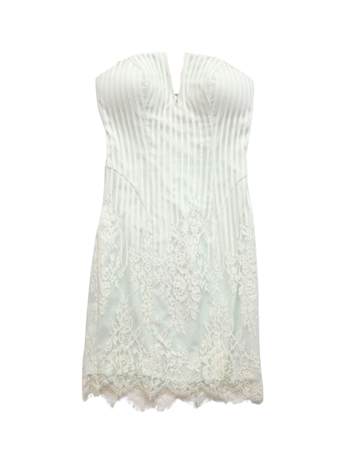 GUESS Mint Green Lace Dress | Romantic Floral Overlay | Size 2 | Occasion Ready