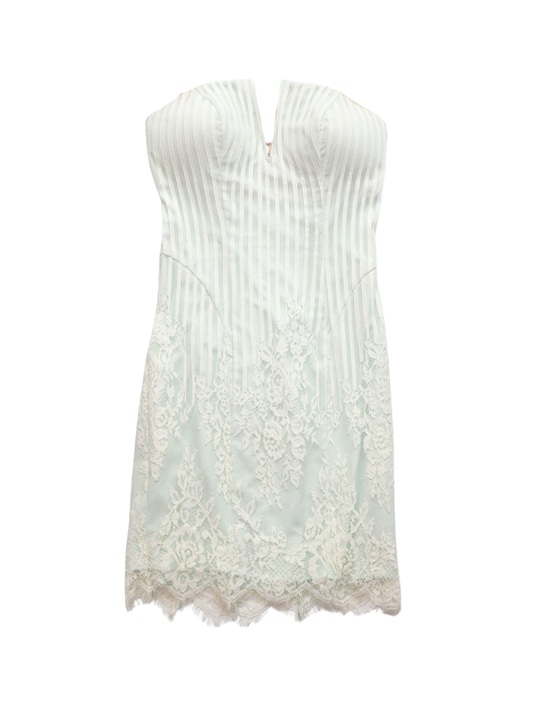 GUESS Mint Green Lace Dress | Romantic Floral Overlay | Size 2 | Occasion Ready