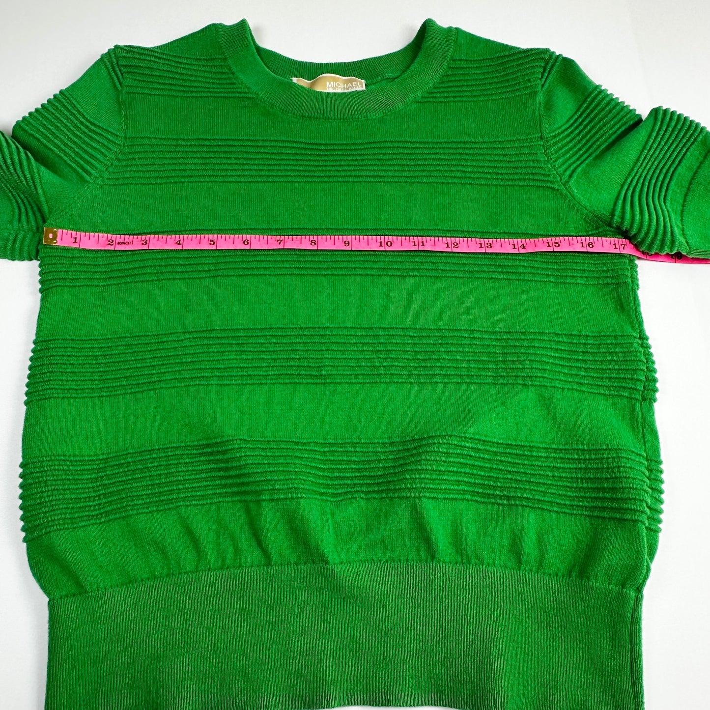 Michael Kors Ribbed Knit Short Sleeve Sweater – Size Medium