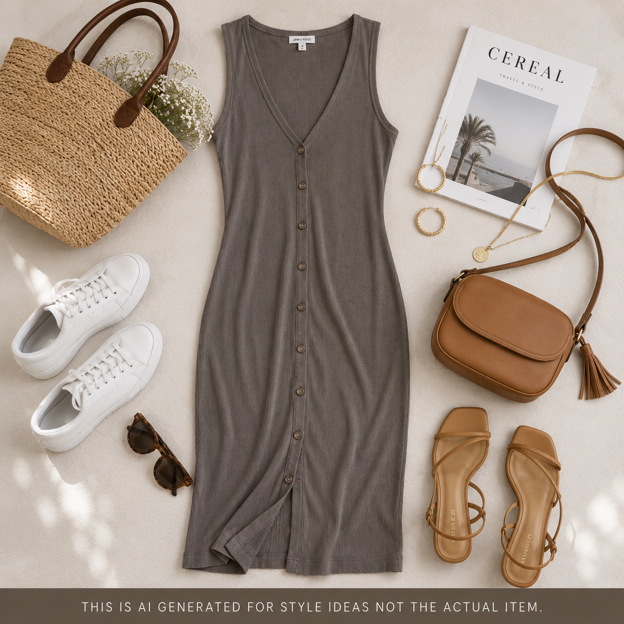 James Perse Standard Tank Dress – Espresso Brown | Size 4