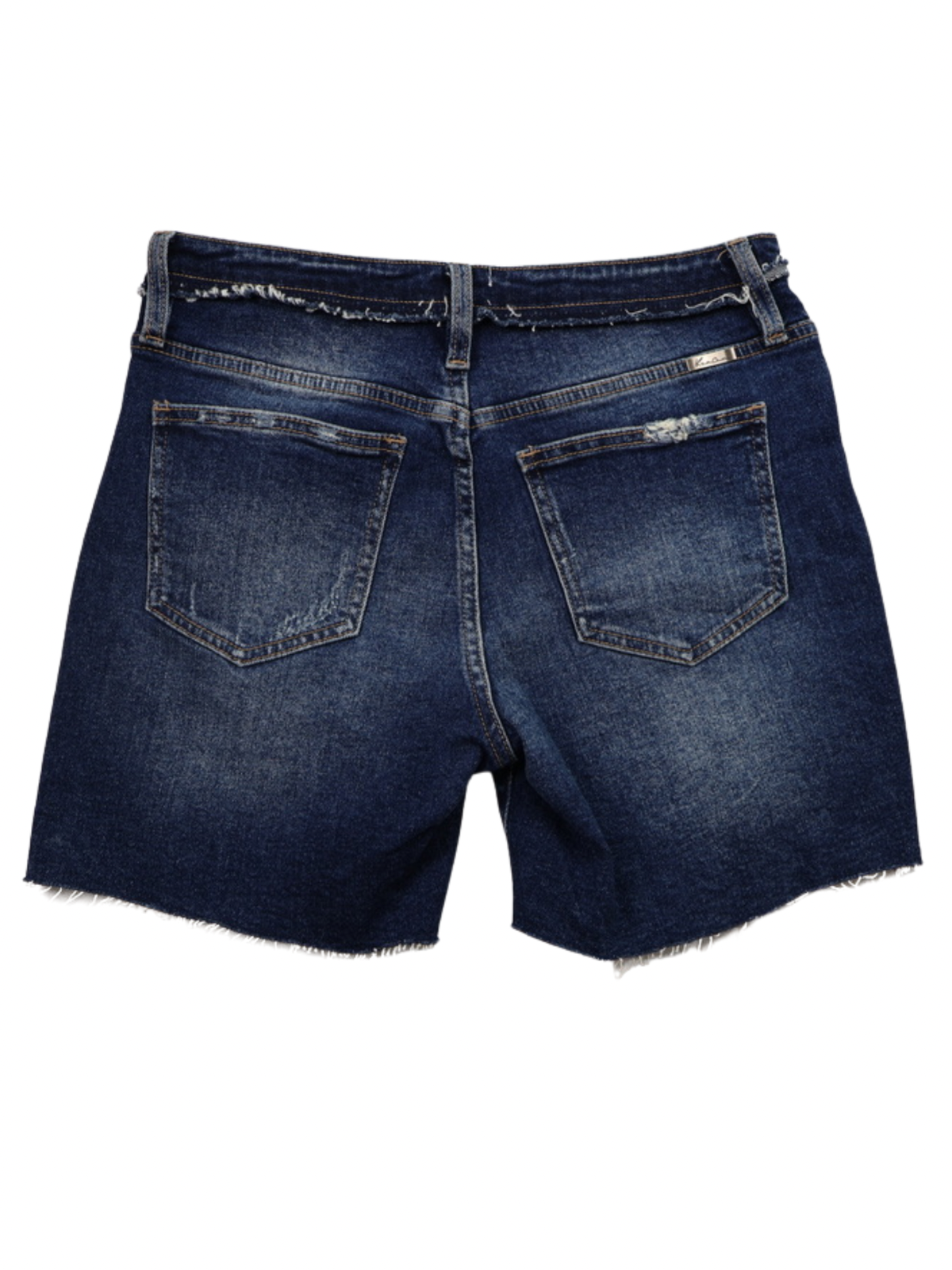 KanCan Distressed High Rise Denim Cutoff Shorts Dark Wash Size 7/27