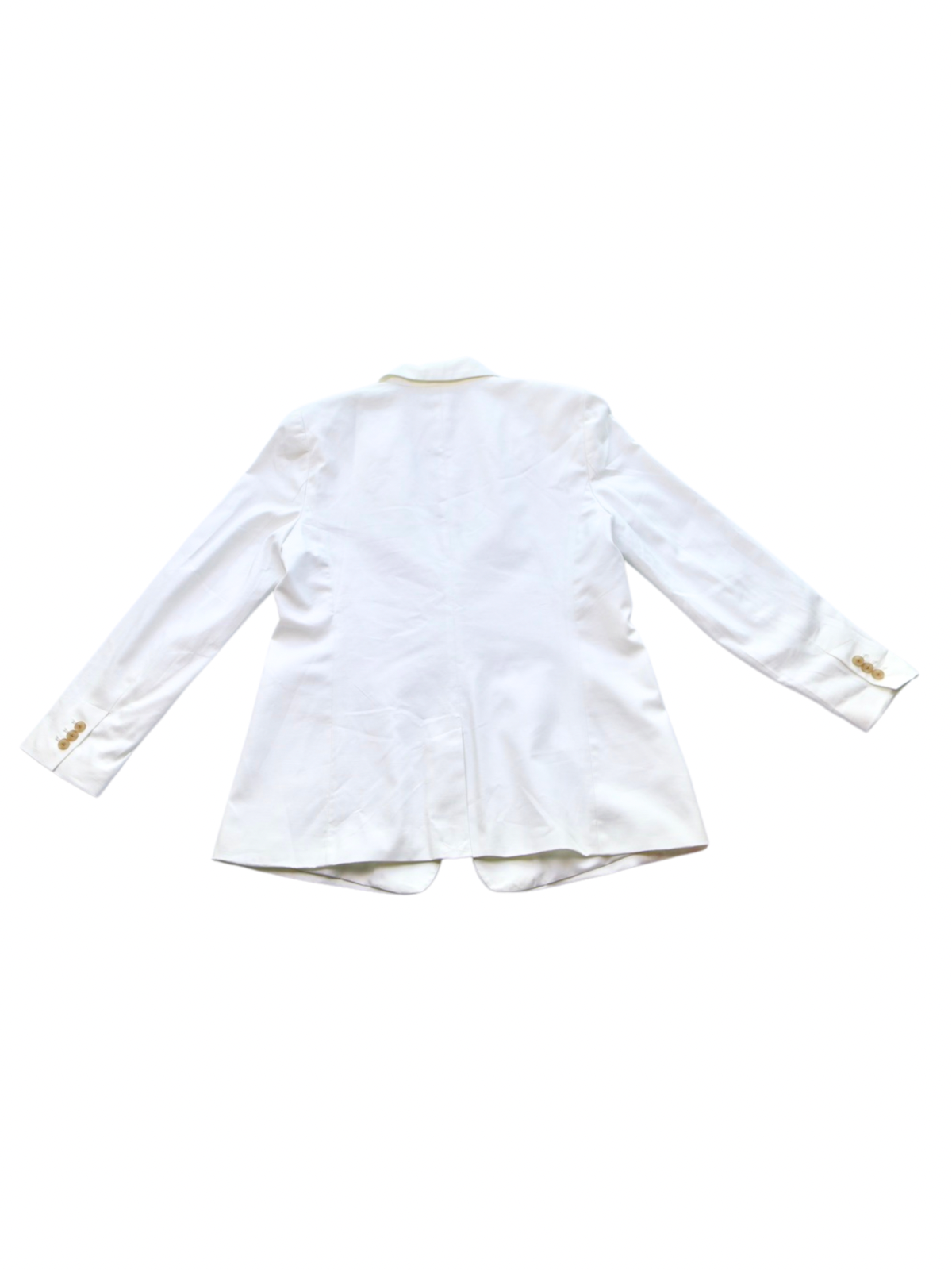 LOFT White One Button Blazer Jacket NWT Cotton Blend Size 12