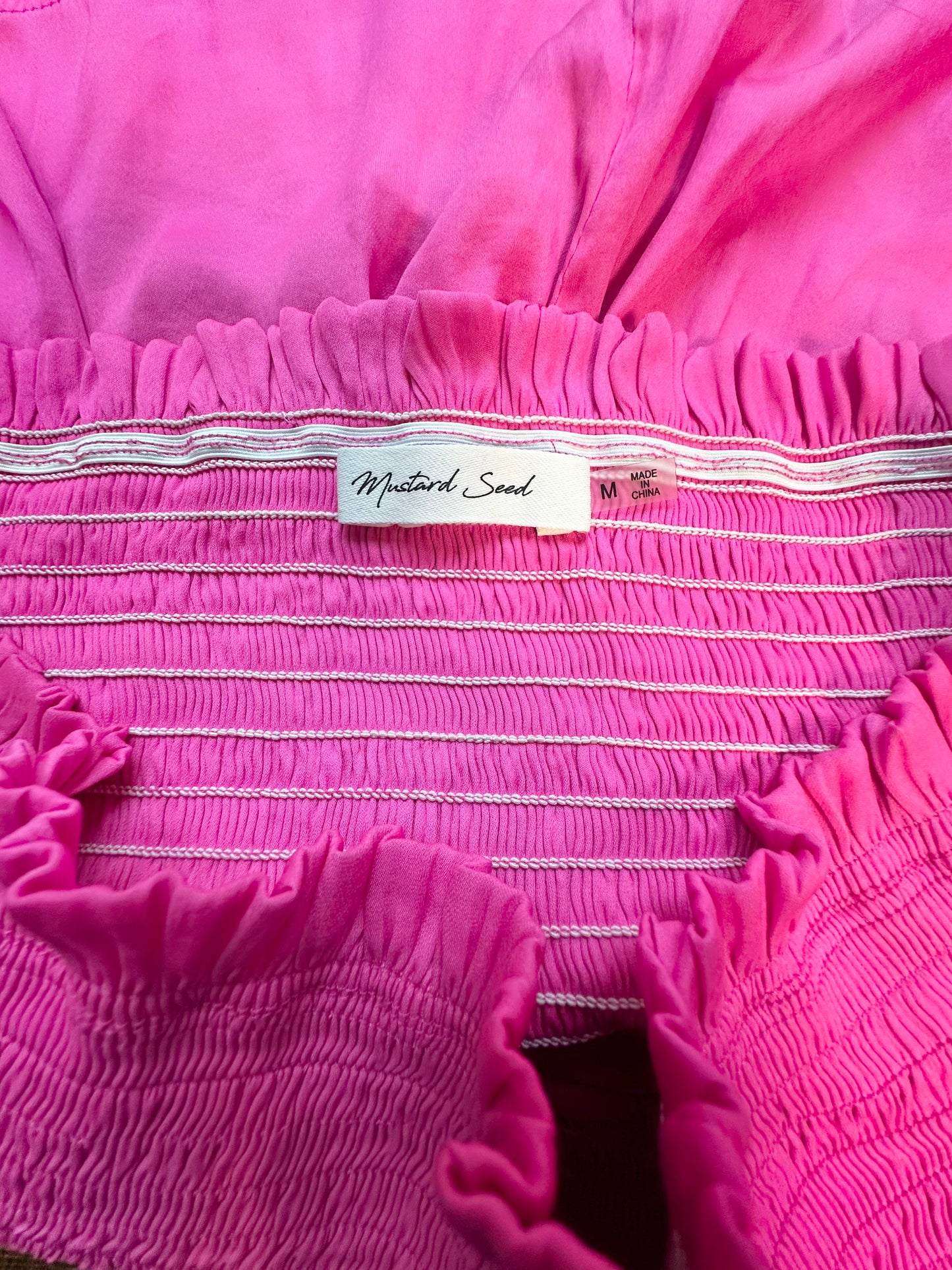 Mustard Seed Tiered Mini Skirt – Fuchsia | Size Medium