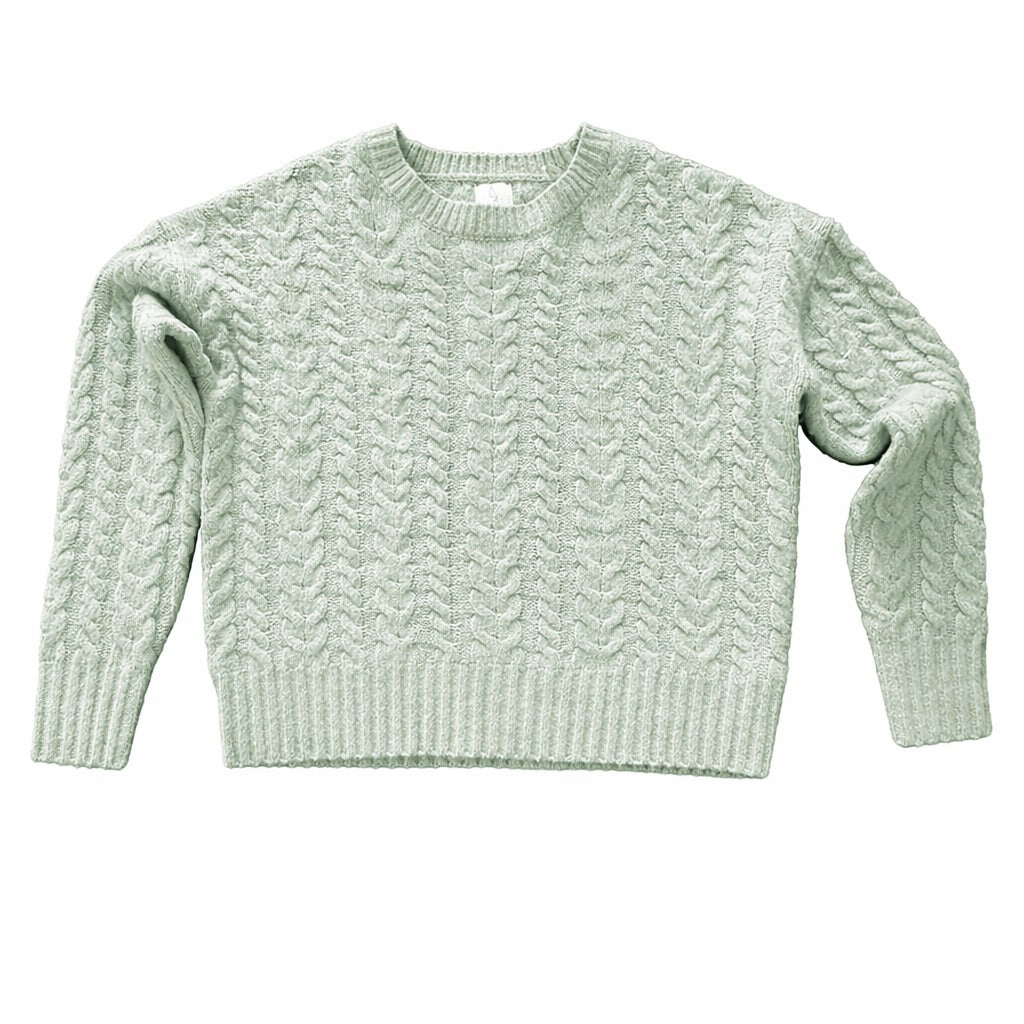 Joie Mint Green Cable Knit Sweater XS Crewneck Soft Knit