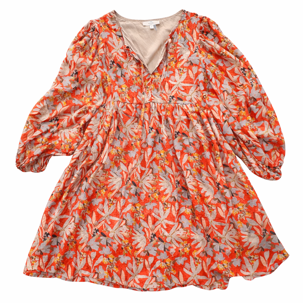 Entro Multicolor Floral Babydoll Dress – Size Medium