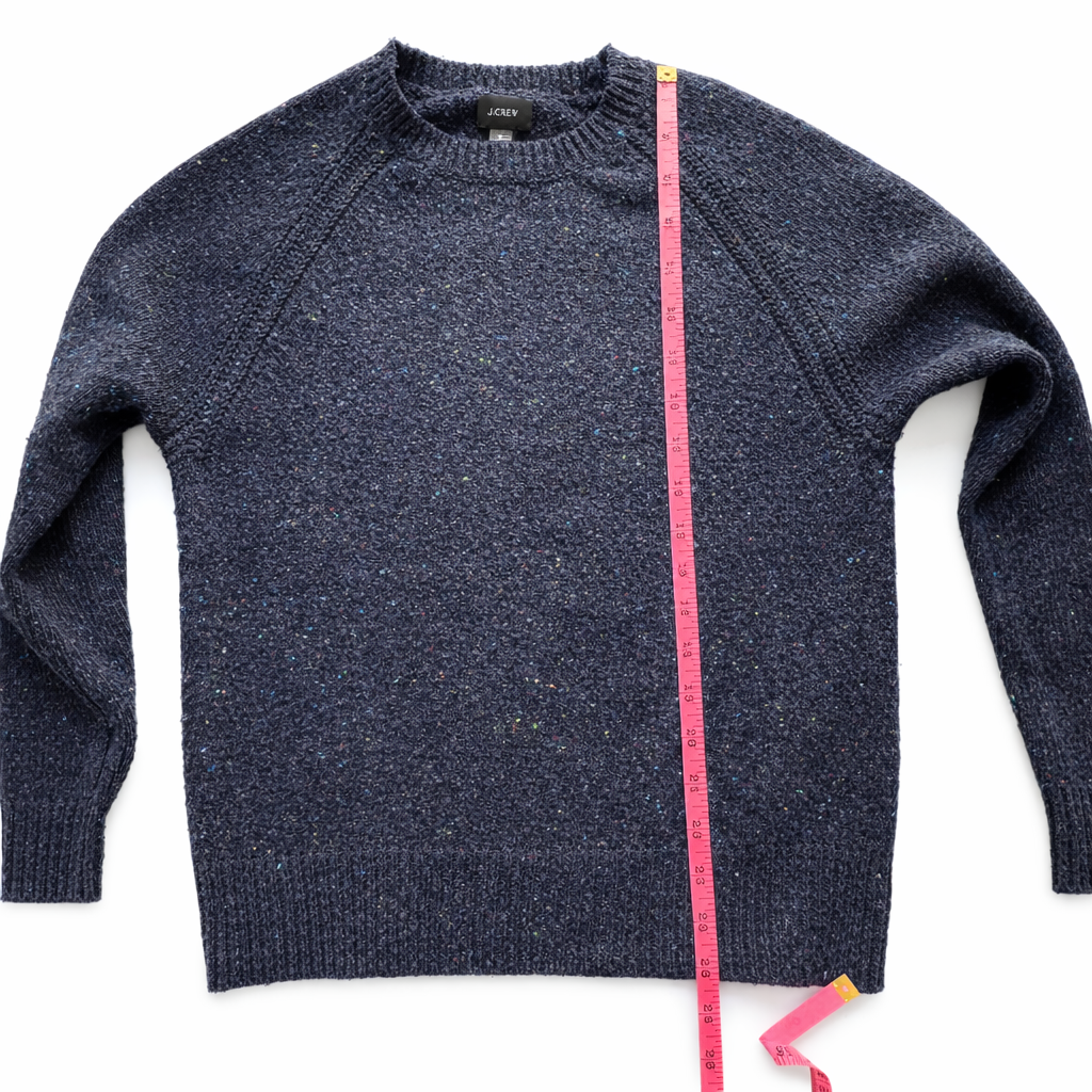 J.Crew Blue Speckled Knit Sweater – Size Small