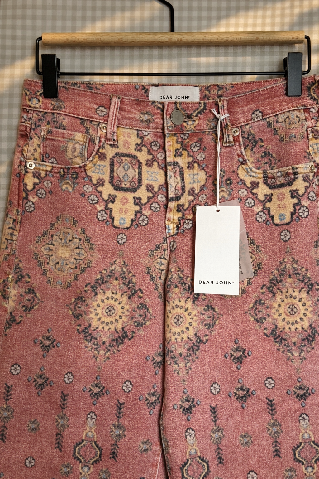 Dear John Micah Wide Leg Jeans in Tibetan Tapestry print | Size 24