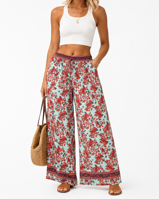 Earthbound Trading Co Boho Wide Leg Lounge Pants Medium